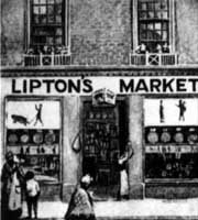 Lipton’s first shop at Stobcross Street, Glasgow