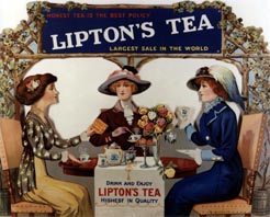 ‘Honest Tea is the Best Policy: Drink and Enjoy Lipton's tea’. Advertisement  c1915, USA.