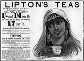 ‘Lipton's Teas: Rich, Pure and Fragrant’. Advertisement c1892.
