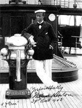 Signed photograph of Sir Thomas Lipton aboard Erin, October 1903